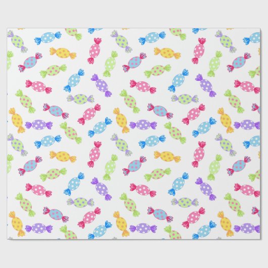 Verwaterd Snoep Cadeaupapier (Vlak)