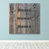 Verweerd afdrukbeeld van Redwood-omheining Canvas Afdruk (Insitu (Houten vloer))