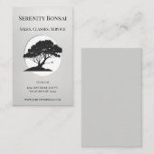 Verweerd boomsilhouet in witte cirkel visitekaartje (Voorkant / Achterkant)