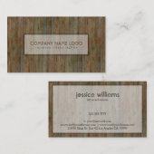 Verweerd Bruin Houten Plankenpatroon Visitekaartje (Voorkant / Achterkant)