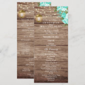 Verweerd Hout en Lantaarn - Blauwgroen - Programma Programmakaart (Voorkant / Achterkant)