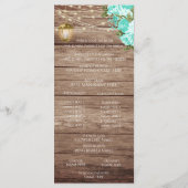 Verweerd Hout en Lantaarn - Turquoise - Programma Programmakaart (Achterkant)