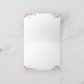 Verweerd Hout en Roze Rozen Bedankkaart (Binnen)