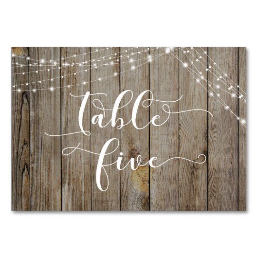 Verweerd Hout & Lichtkoord Tafel Vijf Kaart (Voorkant)