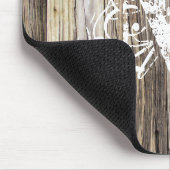 Verweerd hout met Shabby Chic Monogram Muismat (Hoek)