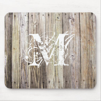 Verweerd hout met Shabby Chic Monogram Muismat