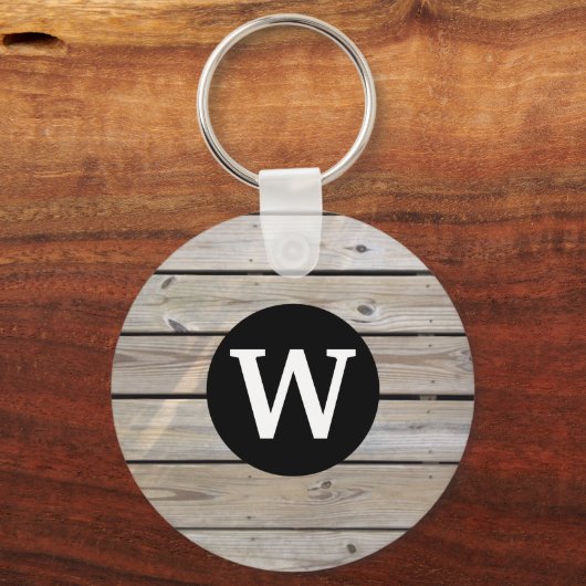 Verweerd houten monogram sleutelhanger (Voorkant)