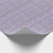 Verweerd lavendel geruit cadeaupapier (Hoek)