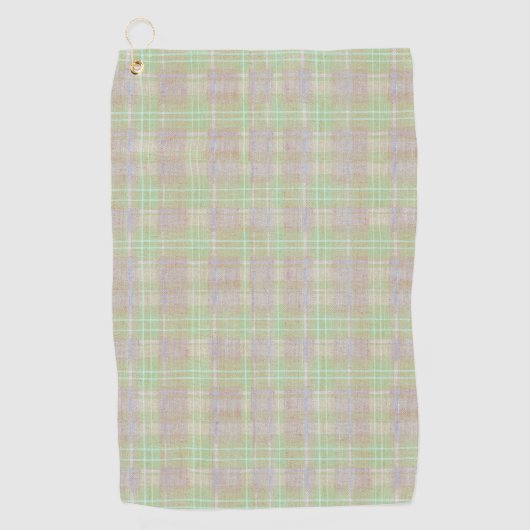 Verweerd Neutraal Salie Plaid Golfhanddoek (Voorkant)