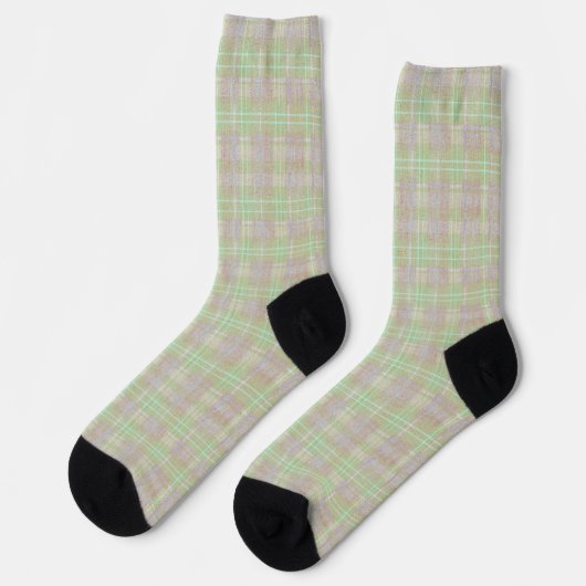 Verweerd Neutraal Salie Plaid Sokken (Links)