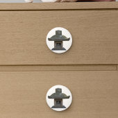 verweerd pagodebeeld keramische knop