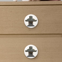 verweerd pagodebeeld keramische knop