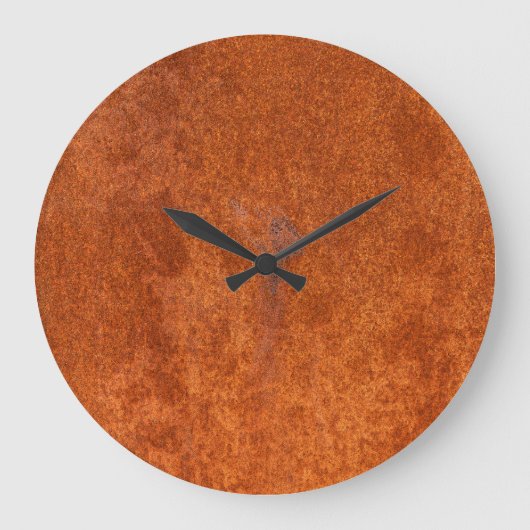 Verweerd roest metaal: oranje-rode textuur. grote klok (Voorkant)