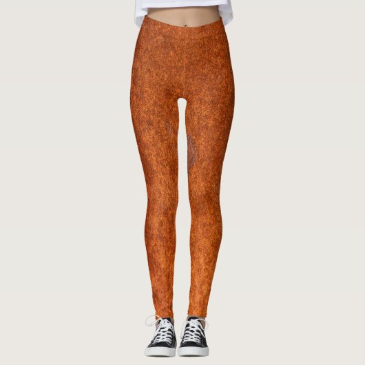 Verweerd roest metaal: oranje-rode textuur. leggings (Voorkant)