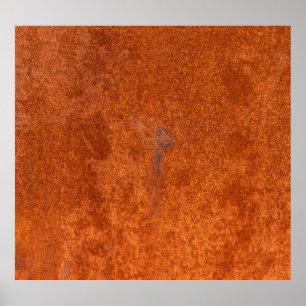 Verweerd roest metaal: oranje-rode textuur. poster