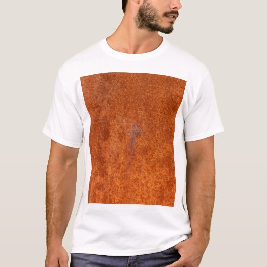 Verweerd roest metaal: oranje-rode textuur. t-shirt (Voorkant)