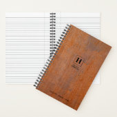 Verweerd Roestig Staal Klassiek Monogram Notitieboek (Binnen)