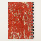 Verweerd Rood Geschilderd Hout Klassiek Monogram Notitieboek (Achterkant)