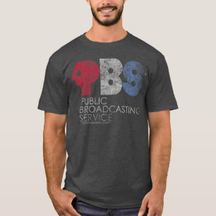 Verweerd rood wit en blauw vintage logo vriend t-shirt