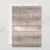 Verweerd Rustiek Hout & Lichten Elegante Uitnodigi Kaart (Achterkant)