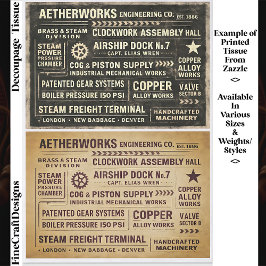 Verweerd Steampunk Kladwerk Bord FA9 Decoupage Tissuepapier