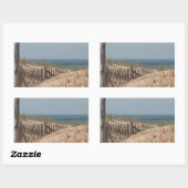 Verweerd strandhek in de duinen rechthoekige sticker (Vel)