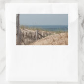 Verweerd strandhek in de duinen rechthoekige sticker (Tas)