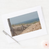 Verweerd strandhek in de duinen rechthoekige sticker (Envelop)