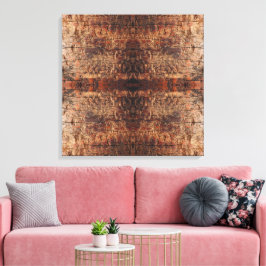 Verweerd Verouderd Hout Foto Close-up Patroon Ontw Canvas Afdruk