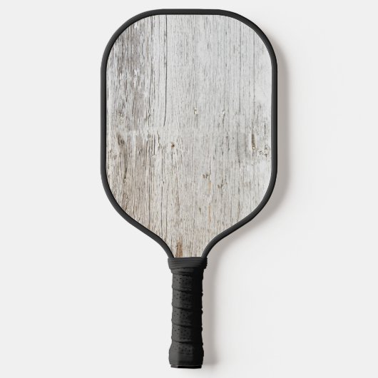 Verweerd wit gewassen hout pickleball paddle (Achterkant)