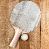 Verweerd wit gewassen hout tafeltennisbatje