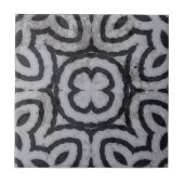 Verweerd zwart wit grijs marmer-look geometrisch tegeltje (Voorkant)