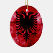 Verweerde Albanese vlag Keramisch Ornament (Rechts)