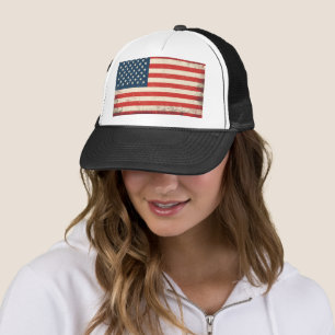 Verweerde Amerikaanse vlag Patriottische Trucker H Pet