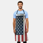 Verweerde Amerikaanse vlag Schort (Gedragen)
