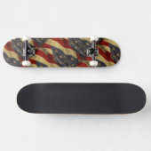 Verweerde Amerikaanse vlag Skateboard (Horizontaal)
