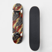 Verweerde Amerikaanse vlag Skateboard (Voorkant)