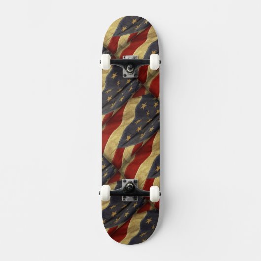 Verweerde Amerikaanse vlag Skateboard (Voorkant)