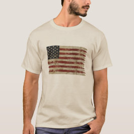 Verweerde Amerikaanse vlag T-shirt