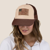 Verweerde Amerikaanse vlag Trucker Pet (In situ)