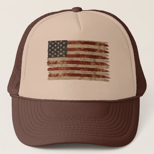 Verweerde Amerikaanse vlag Trucker Pet (Voorkant)