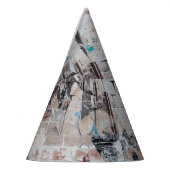 Verweerde baksteen: stadsmuur van Poster. Feesthoedjes (Links)