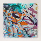 Verweerde betonnen muur, grungy textuur. legpuzzel (Horizontaal)