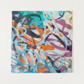 Verweerde betonnen muur, grungy textuur. wandkleed (Voorkant (horizontaal))