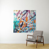 Verweerde betonnen muur, grungy textuur. wandkleed (In situ)