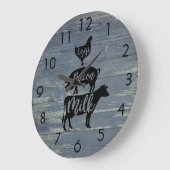 Verweerde Blauwe Borden Eieren Spek Melk Dieren Grote Klok (Hoek)