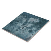 verweerde blauwe cement tegeltje (Zijkant)