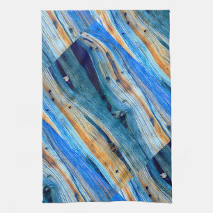 verweerde blauwe schuur planken theedoek