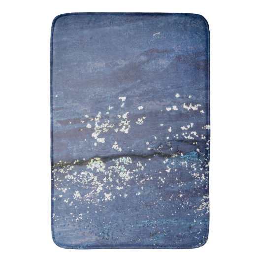 Verweerde Blauwe Verf Abstract Badmat (Voorkant Verticaal)
