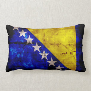 Verweerde Bosnische vlag Kussen